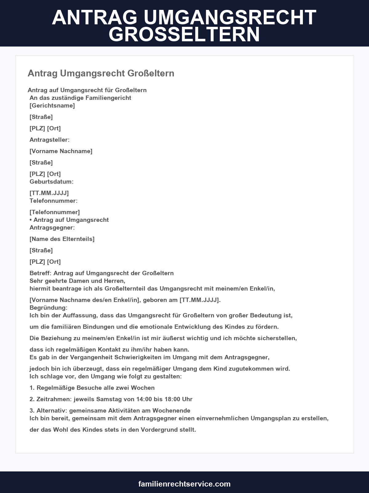 Antrag Umgangsrecht Großeltern Muster